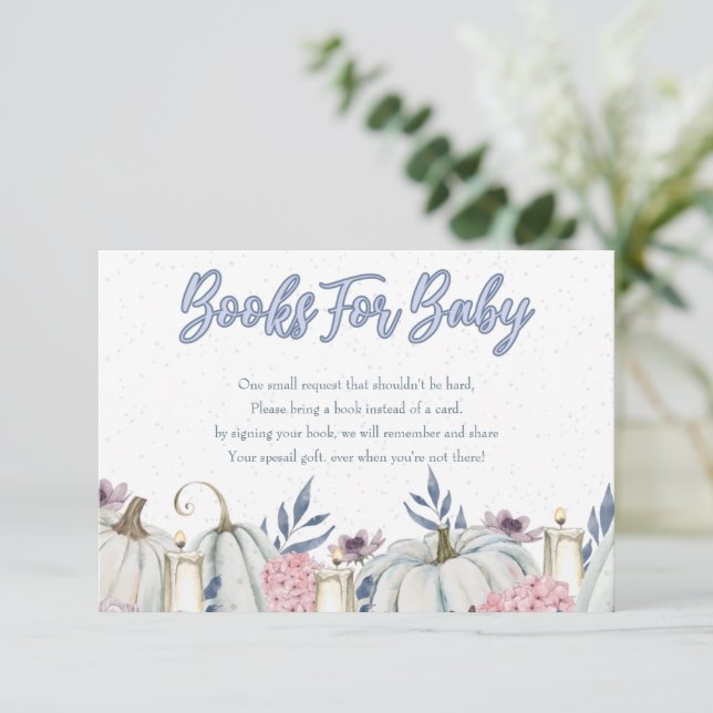 Bocadillo Azul Boli Baby Shower para tarjeta para  (Anverso de pie)