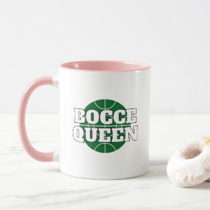 Bocce Queen divertido taza de café para jugador de
