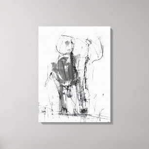 Boceto de elefante abstracto: arte expresivo de vi
