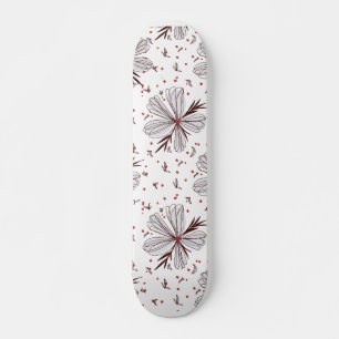 Boceto de Skateboard Flor de Cerezo – Marrón y Lad