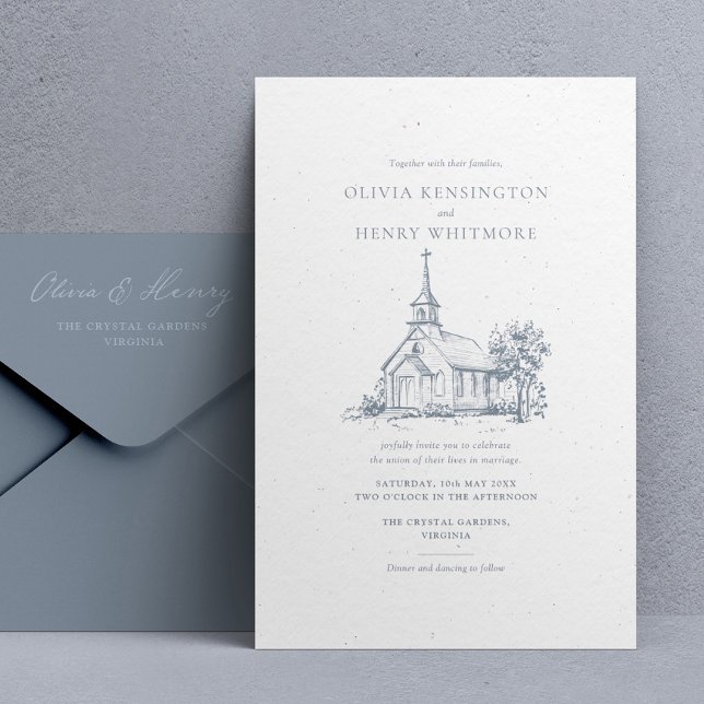 Boceto del lugar | Invitación de boda en la iglesi (Subido por el creador)
