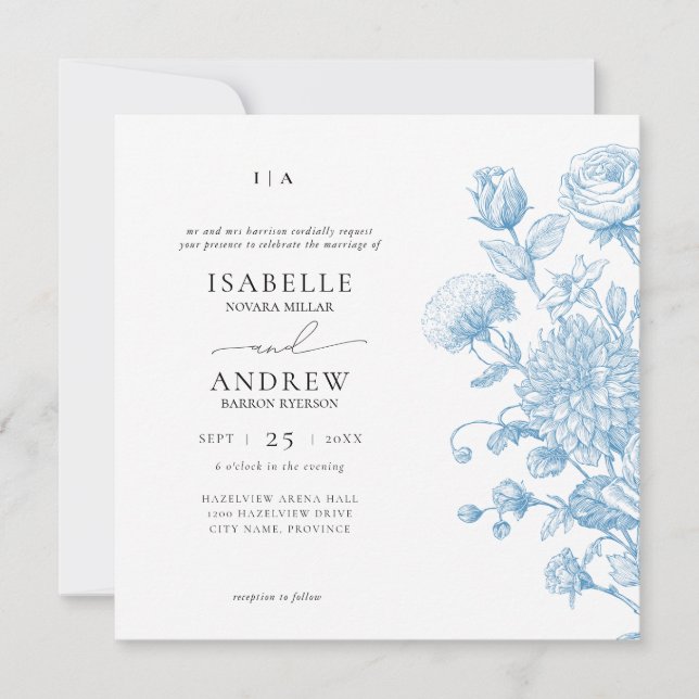 Boceto floral Boda (Anverso)