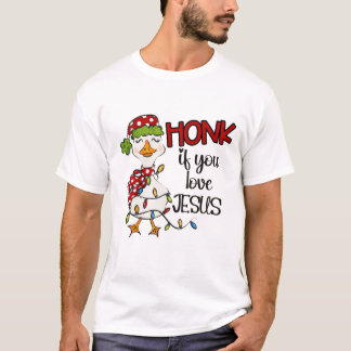 Bocina si Amas a Jesús Camiseta Divertida de Navid