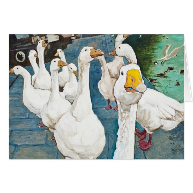 ¡Bocinazo! Gansos en el personalizable de la (Anverso (Horizontal))