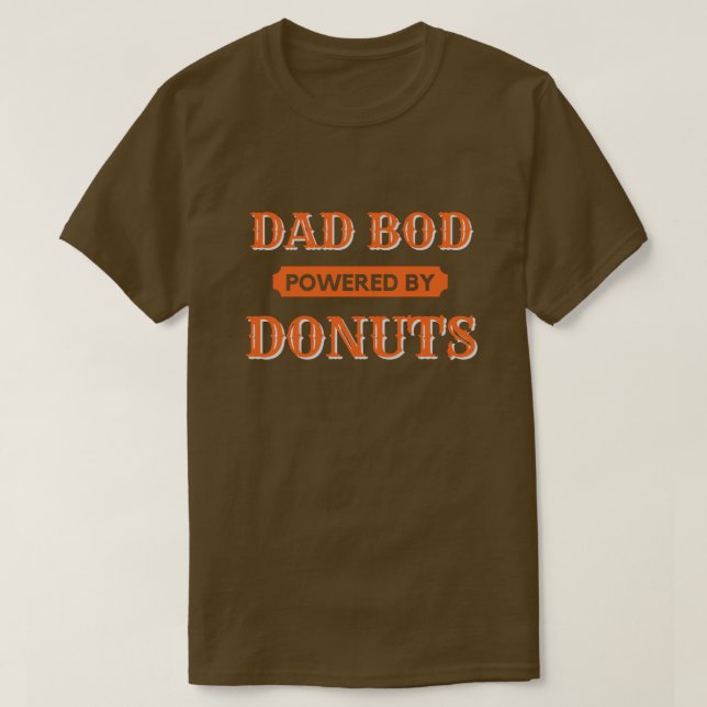 Bod De Papá Alimentado Por Camiseta De Donuts (Diseño del anverso)