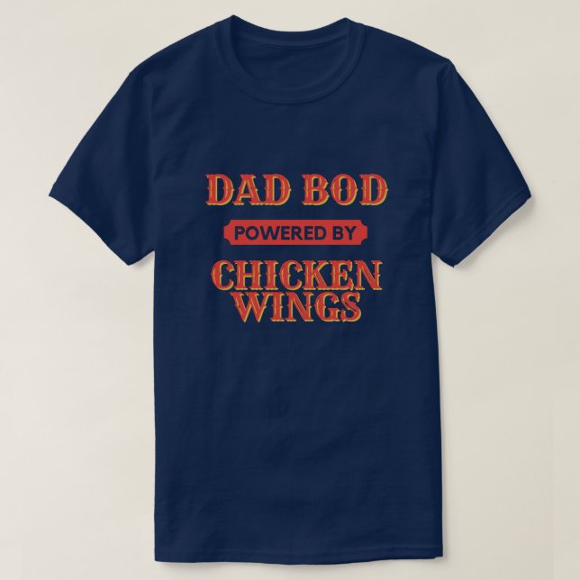 Bod De Papá Alimentado Por La Camiseta De Las Alas (Diseño del anverso)