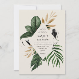 Boda abstracto tropical moderno pintado