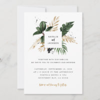 Boda abstracto tropical moderno pintado