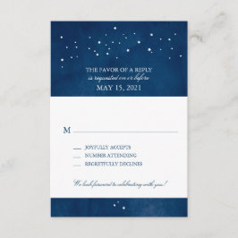 Boda acuarela azul marino de estrella fugaz | RSVP