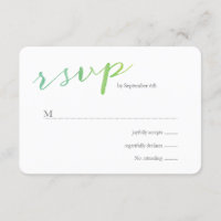 Boda acuarela de amor puro RSVP / Lime Emerald