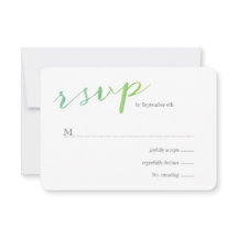 Boda acuarela de amor puro RSVP / Lime Emerald