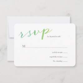 Boda acuarela de amor puro RSVP / Lime Emerald