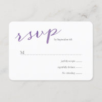 Boda acuarela de amor puro RSVP / Violet