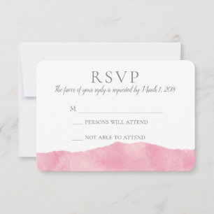 Boda acuarela de candía de algodón rosa RSVP