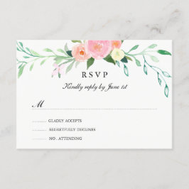 Boda acuarela de flores silvestres RSVP