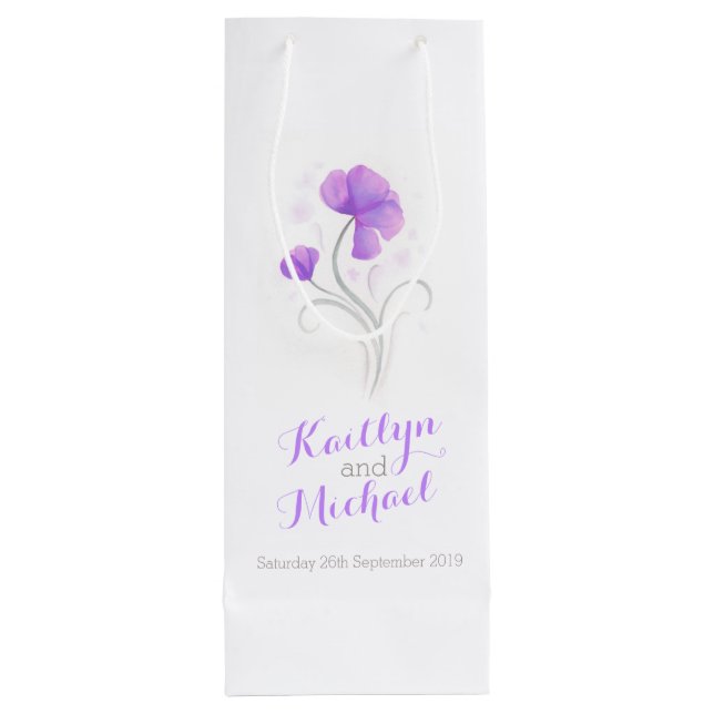 Boda acuarela gracias bolsa de regalo personalizad (Reverso)