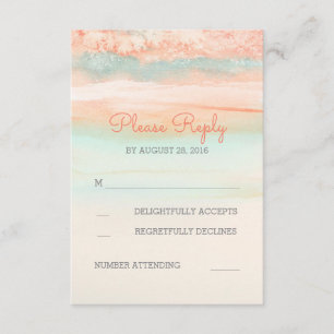 Boda acuática azul rosa y marina RSVP