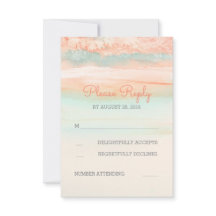 Boda acuática azul rosa y marina RSVP