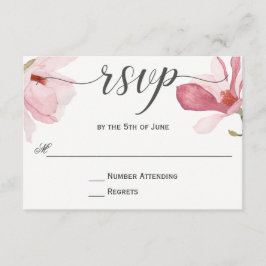 Boda acuática de Magnolias rosadas RSVP