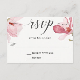 Boda acuática de Magnolias rosadas RSVP