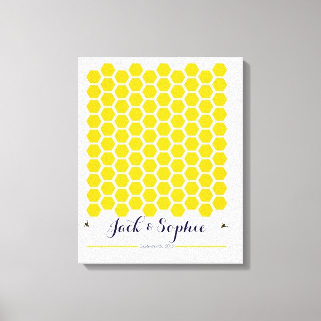 Boda alternativo libro de visitas firma de miel Be (Anverso)