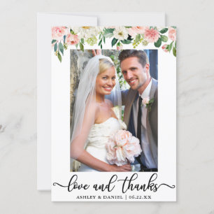 Boda Amor y agradecimiento por la foto floral rosa