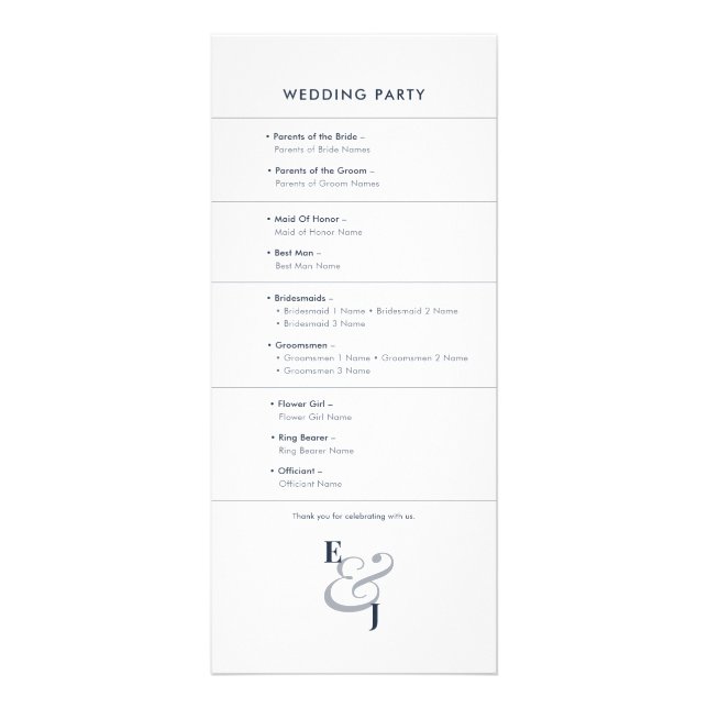 Boda Ampersand Navy | Programa | Código QR (Atrás)