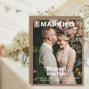 Boda Añadir tarjeta de portada de la revista Photo