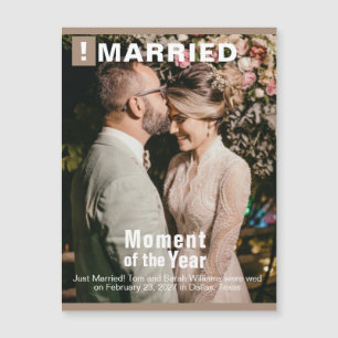 Boda Añadir tarjeta magnética de portada de la rev
