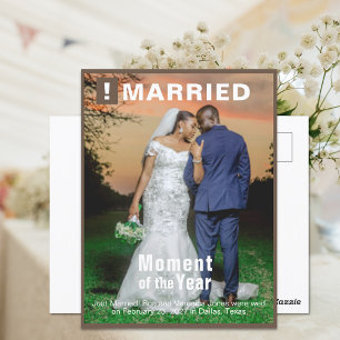 Boda Añadir tarjeta postal de portada de la revist