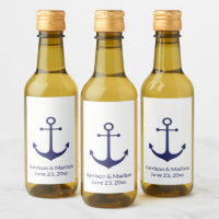 Boda ancla náutica azul marino elegante