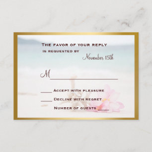 Boda Anda En La Tarjeta RSVP Beach
