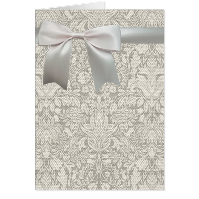 Boda Antiguo Encaje Lino Blanco Clásico Bonito (Frente)