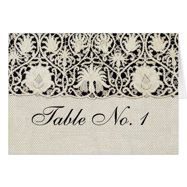 Boda Antiguo Encaje Lino Blanco Clásico Bonito (Anverso (Horizontal))