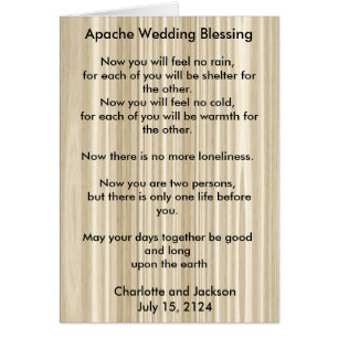 Boda Apache bendiciendo grano de madera blanca