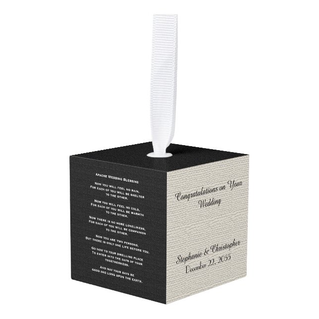 Boda Apache bendiciendo ornamento personalizado (Anverso en perspectiva)