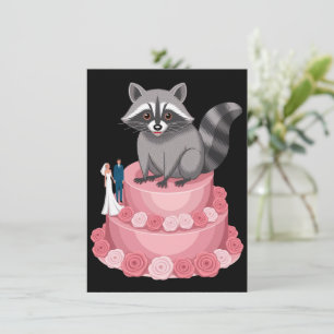 Boda aplastando a Raccoon Feral Felicitaciones