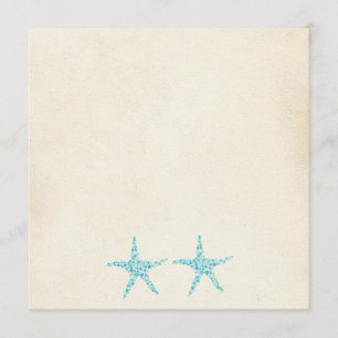 Boda Aqua Turquoise Starfish Beach Invitación