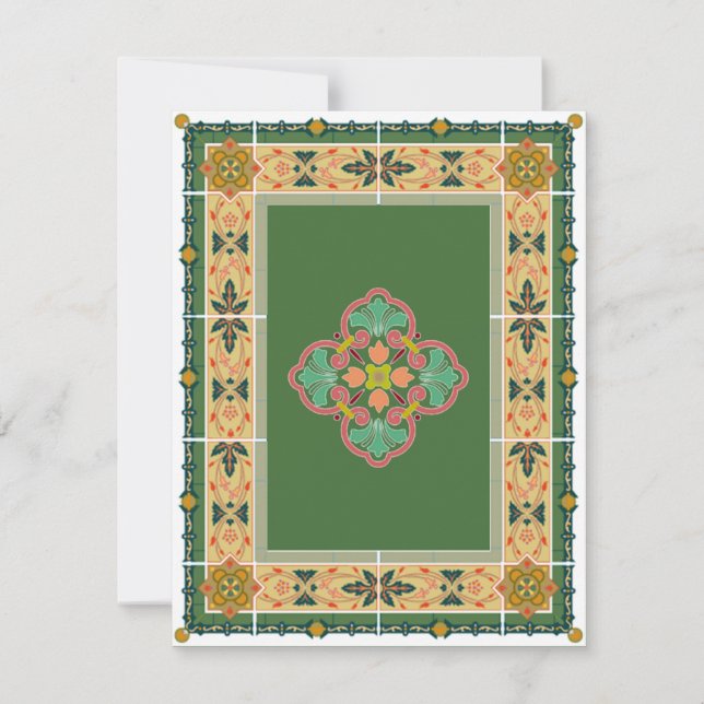 Boda árabe hindú-musulmán o invitación mehndi 5 (Anverso)