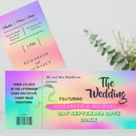 Boda arcoiris de festival moderno y colorido