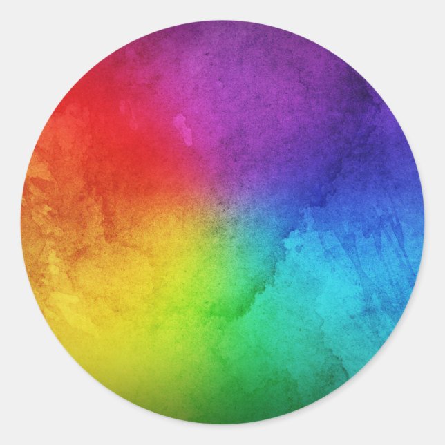 Boda arcoiris personaliza a Pegatina de Sello para (Anverso)