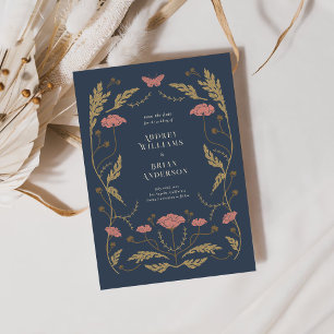 Boda Art Nouveau vintage Guardar la tarjeta de fec