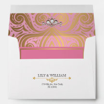 Boda Artdeco Diamante Oro Rosa Elegante