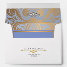 Boda Artdeco Diamond Gold de Blue Elegant