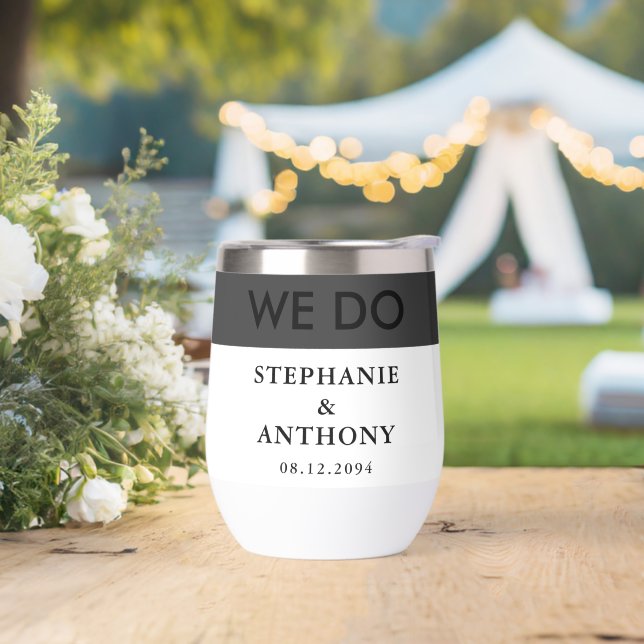 Boda audaz de BW moderno ‘We Do’ | Limpiar diseño (Boda)