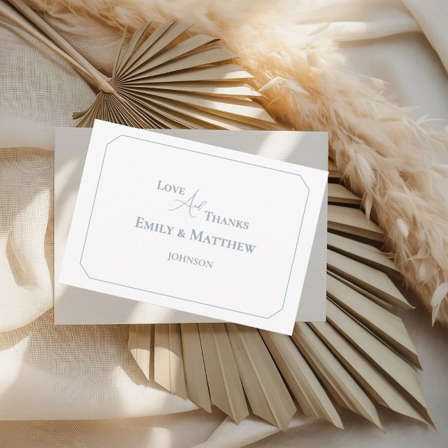 Boda Azul Claro Gracias Tarjeta Con Código QR (Subido por el creador)