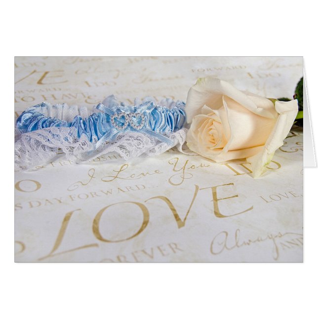 Boda azul Garter y Rosa (Anverso (Horizontal))