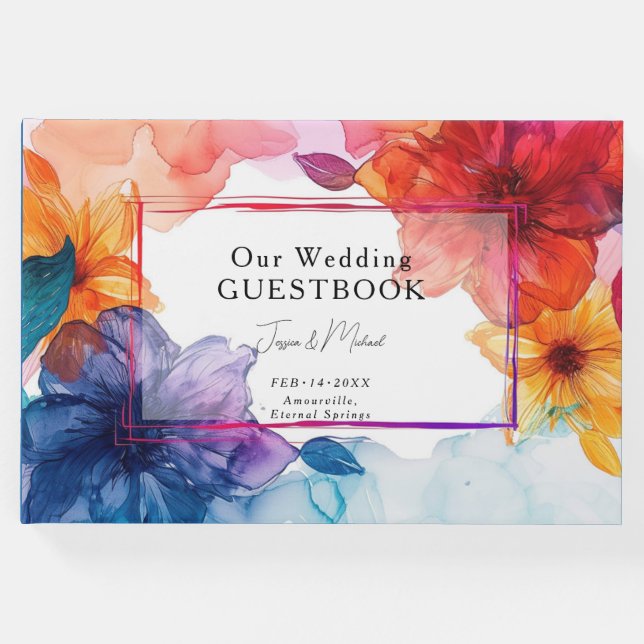 Boda azul libro de visitas Anemone Dreamscape Boda (Anverso)