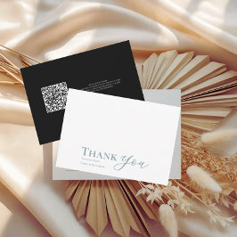 Boda Azul Negro Gracias Tarjeta Para Siempre Comie