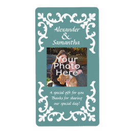 Boda azul o etiqueta de favor